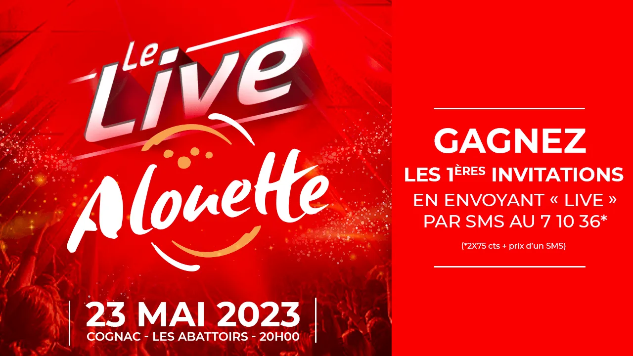 Le Live Alouette le 23 mai à Cognac