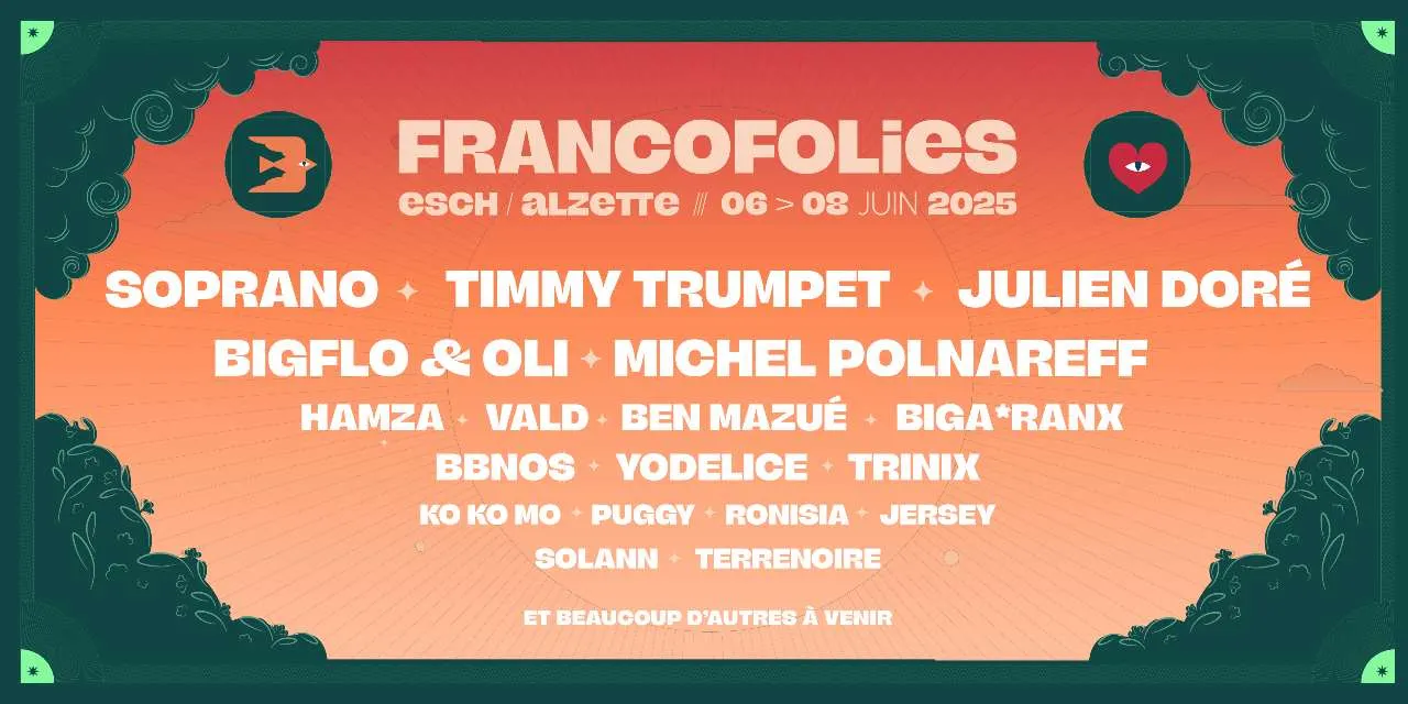 Gagnez vos places pour le festival Francofolies à Esch / Alzette au Luxembourg