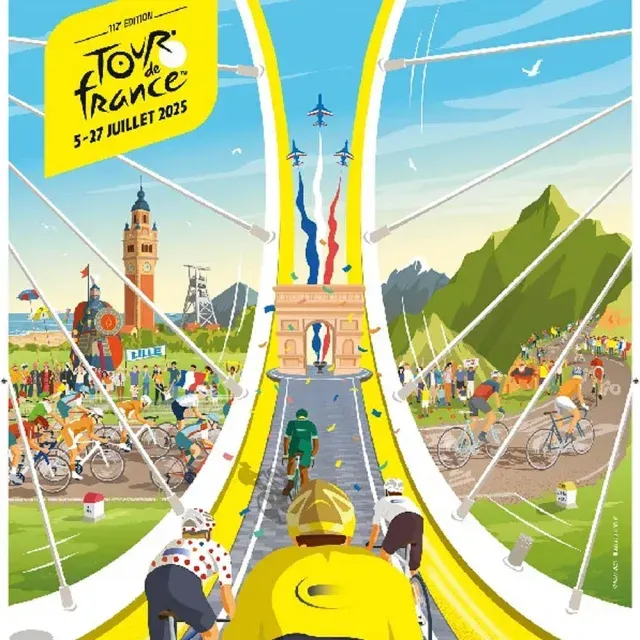 2 Cartes Postales Officielles Tour De France 2025 - Cyclisme - Très Bon état