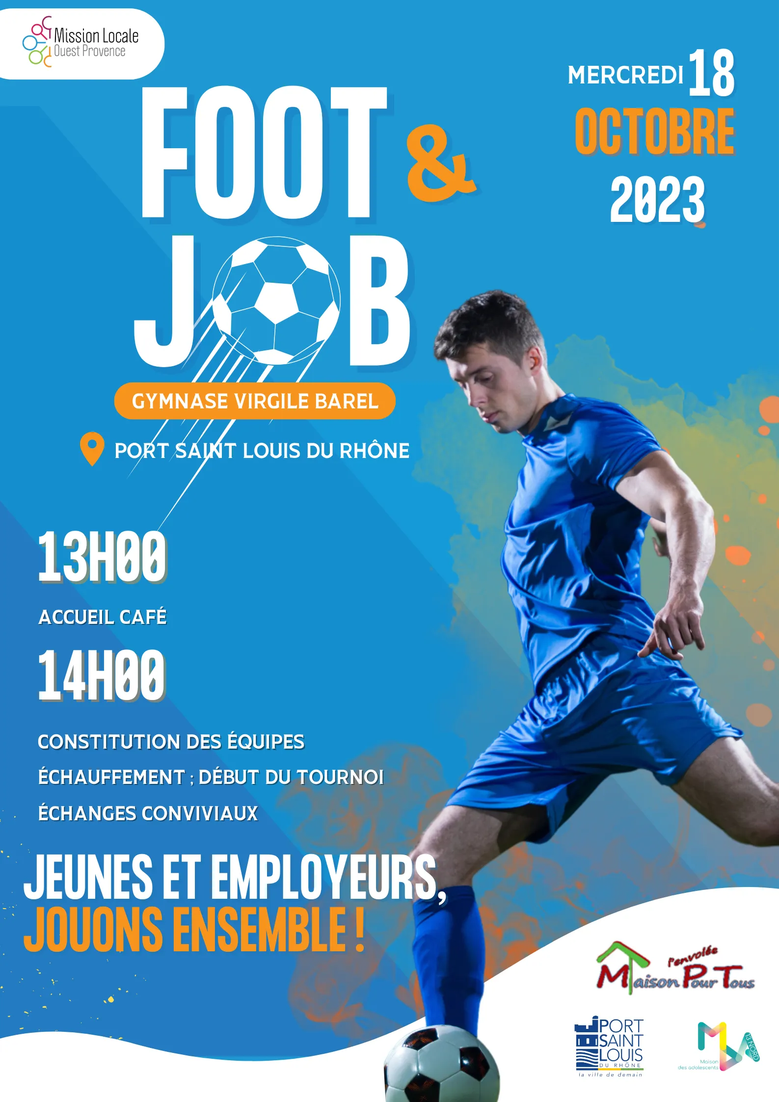 Actualités [ SPORT EMPLOI ] Portstlouis du rhone Foot&Job, le