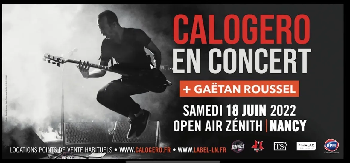 CALOGERO en concert avec D!RECT FM en open air au ZENITH de NANCY