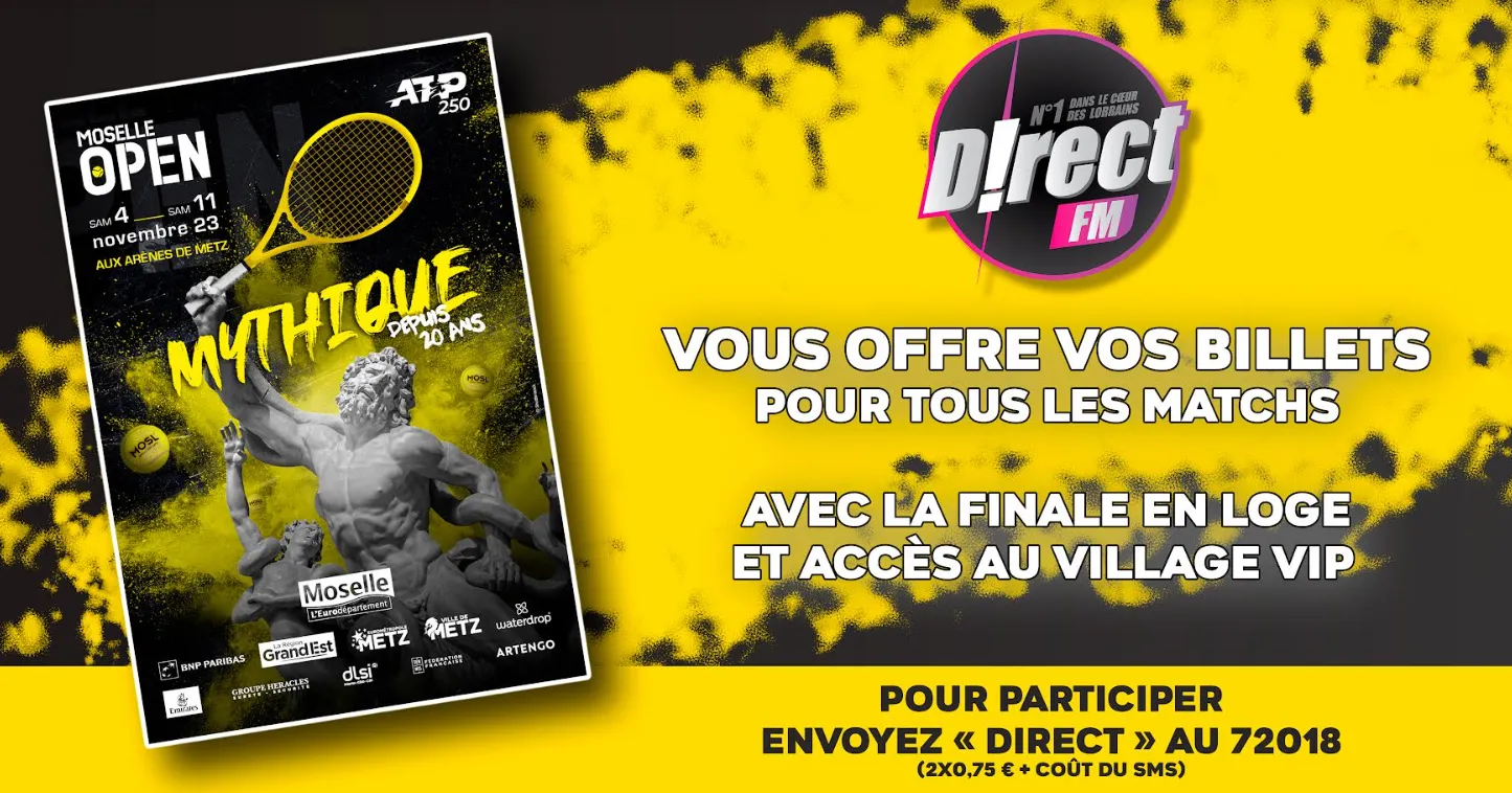 Moselle Open de Tennis gagnez vos places pour le tournoi