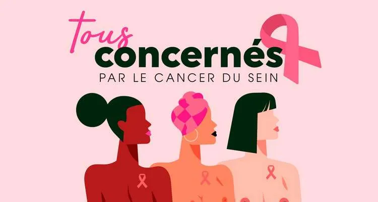 T-shirt Octobre Rose – Col En V – Message De Soutien Cancer Du Sein – Coupe Légère Femme