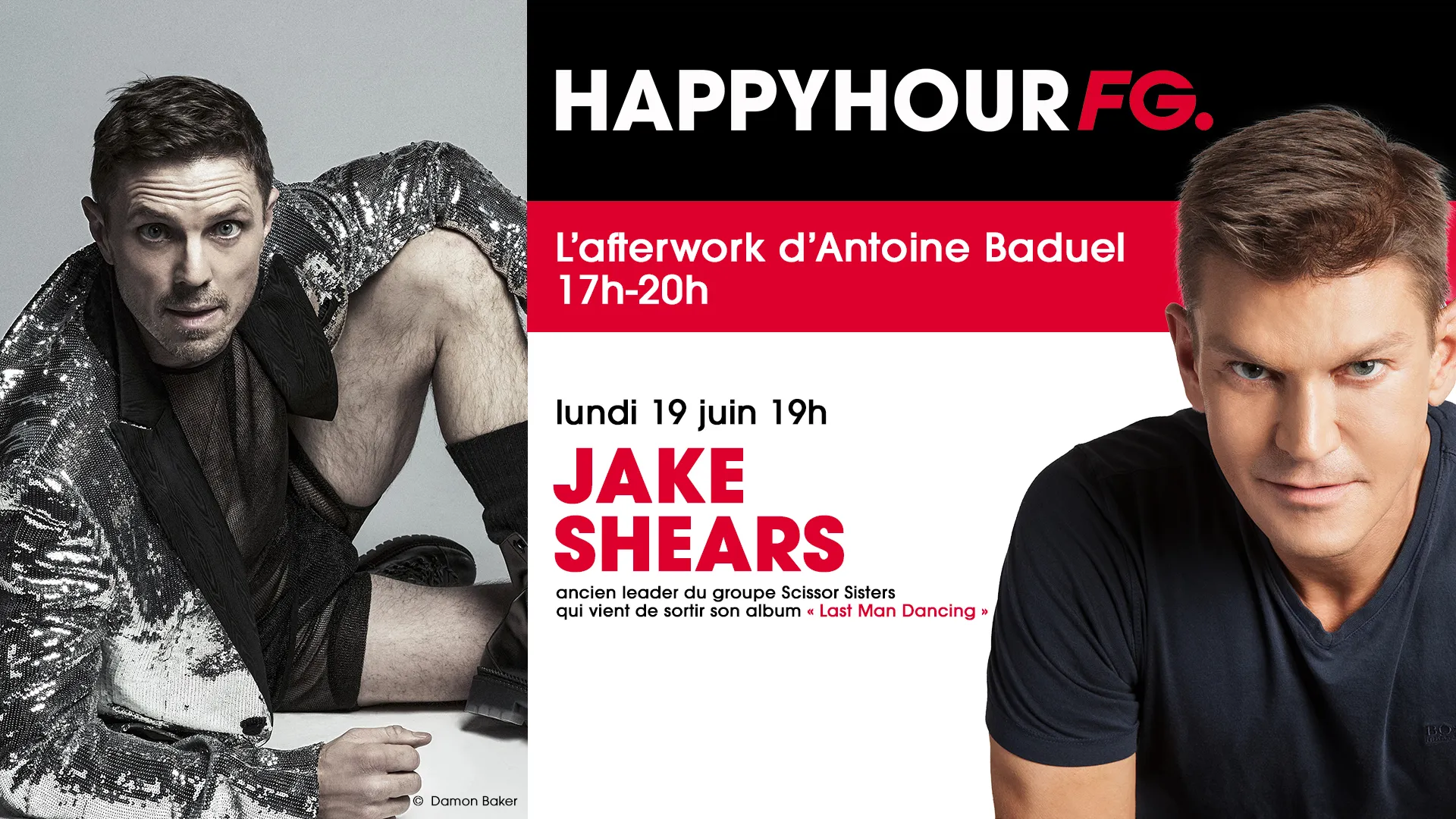 RADIO FG Jake Shears invité d’Antoine Baduel ce soir