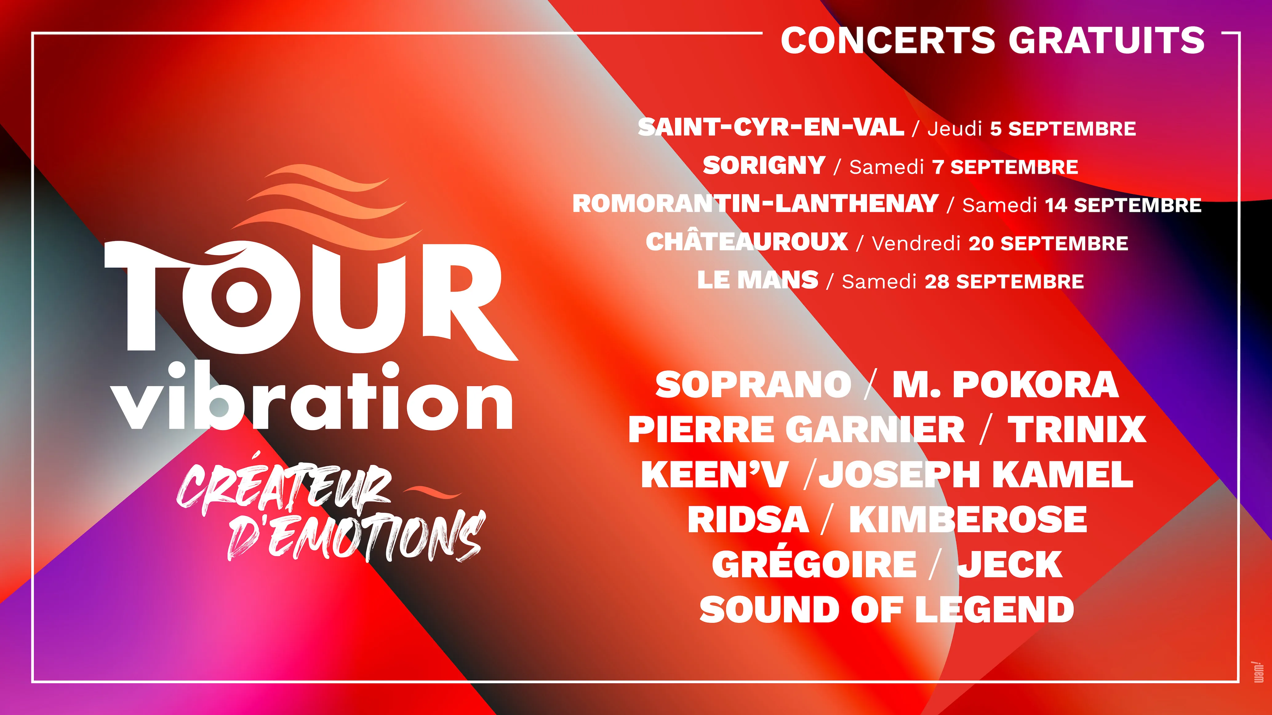 Tour Vibration 2024 les 10 premiers artistes dévoilés