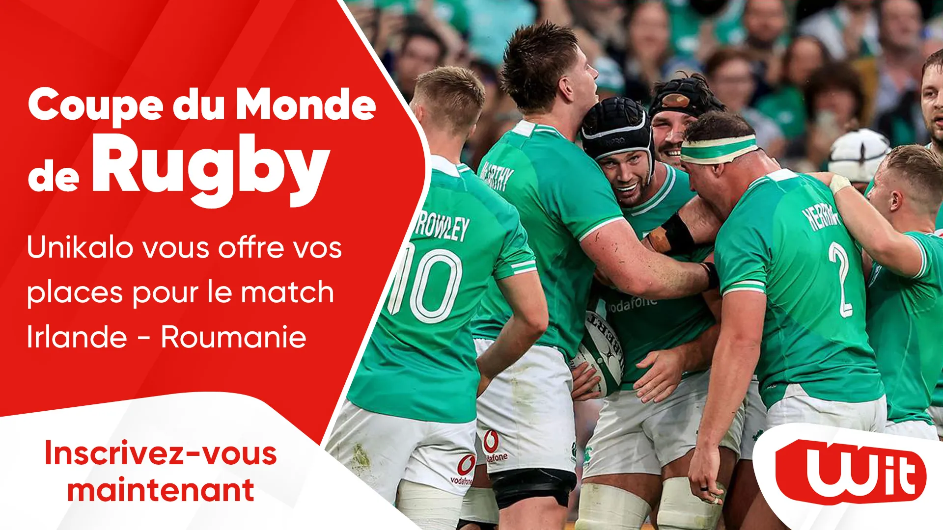 Rugby : Unikalo vous offre vos places pour Irlande - Roumanie