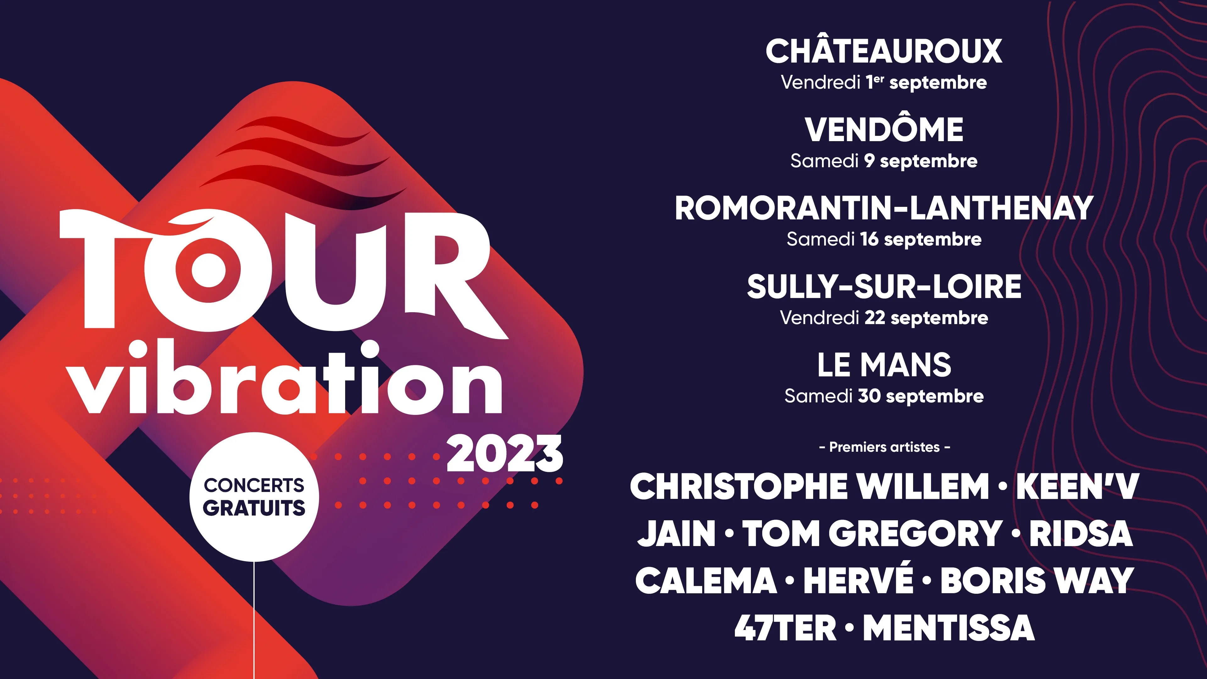 tour vibration 2023 programme