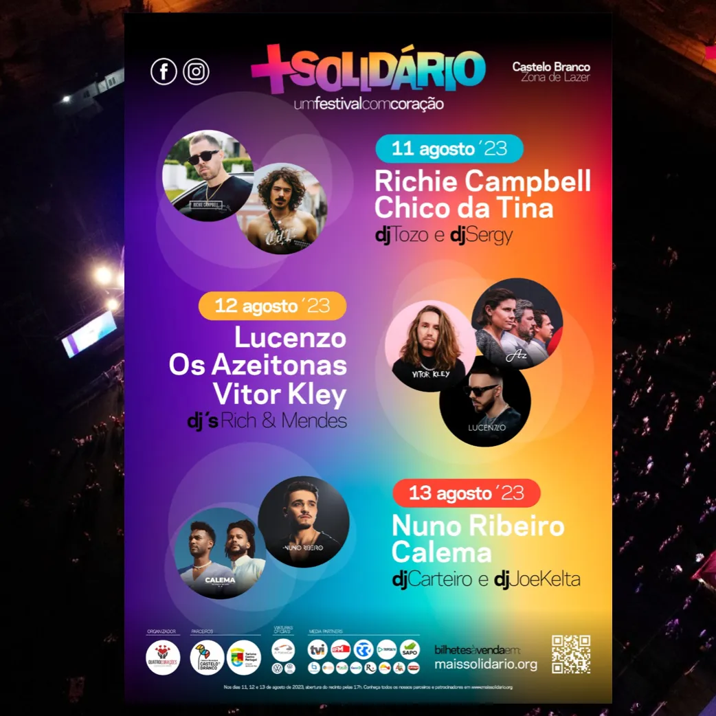Get your tickets for the Mais Solidário Festival, this summer in Portugal