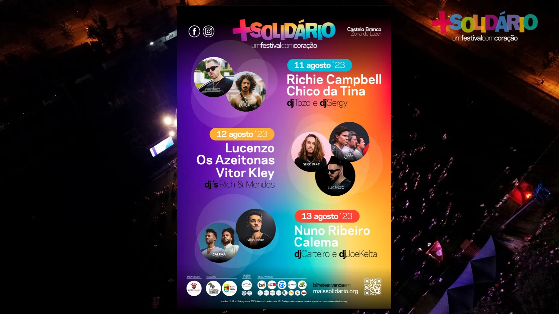 Get your tickets for the Mais Solidário festival, this summer in Portugal