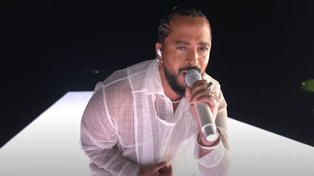 Eurovision 2024 Slimane chante "Mon amour" sur scène lors des demi