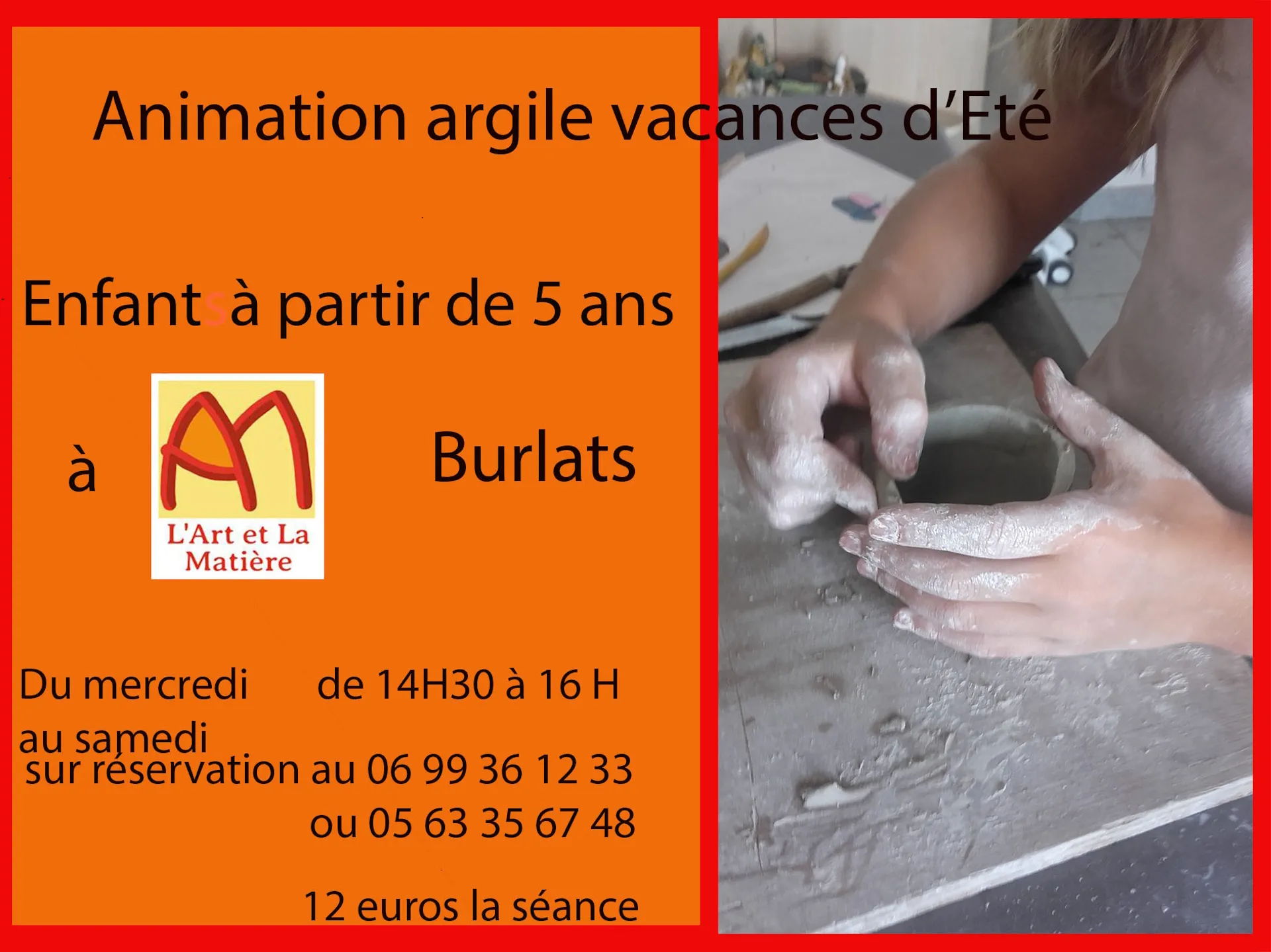 Burlats : Animation Autour De L'argile Avec Les Enfants Et Ados