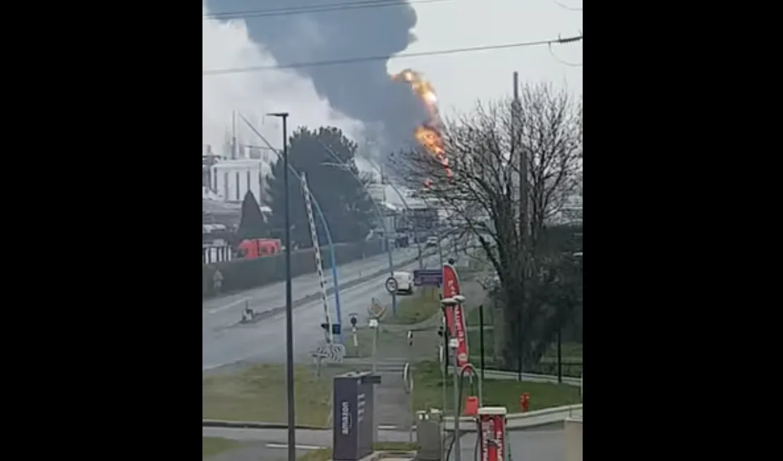 Incendie sur le site EssoExxonMobil de NotreDamedeGravenchon