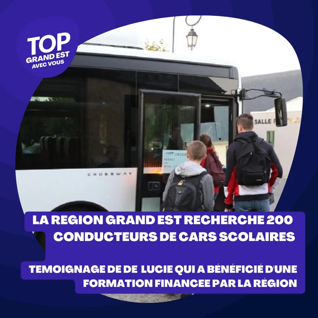 La Région Grand Est recherche 200 conducteurs de cars scolaires...