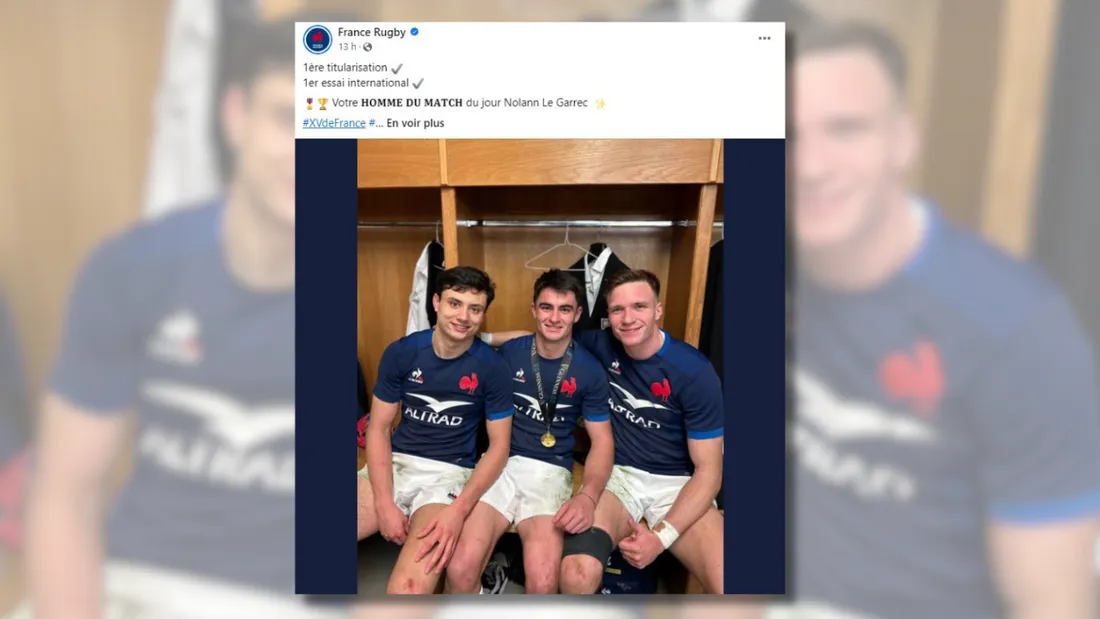 Nolann Le Garrec (au centre), homme du match pour sa première titularisation.