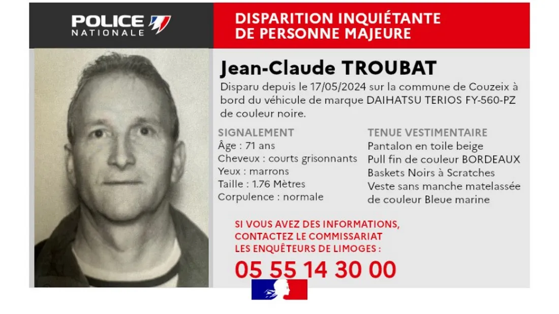 Disparition inquiétante