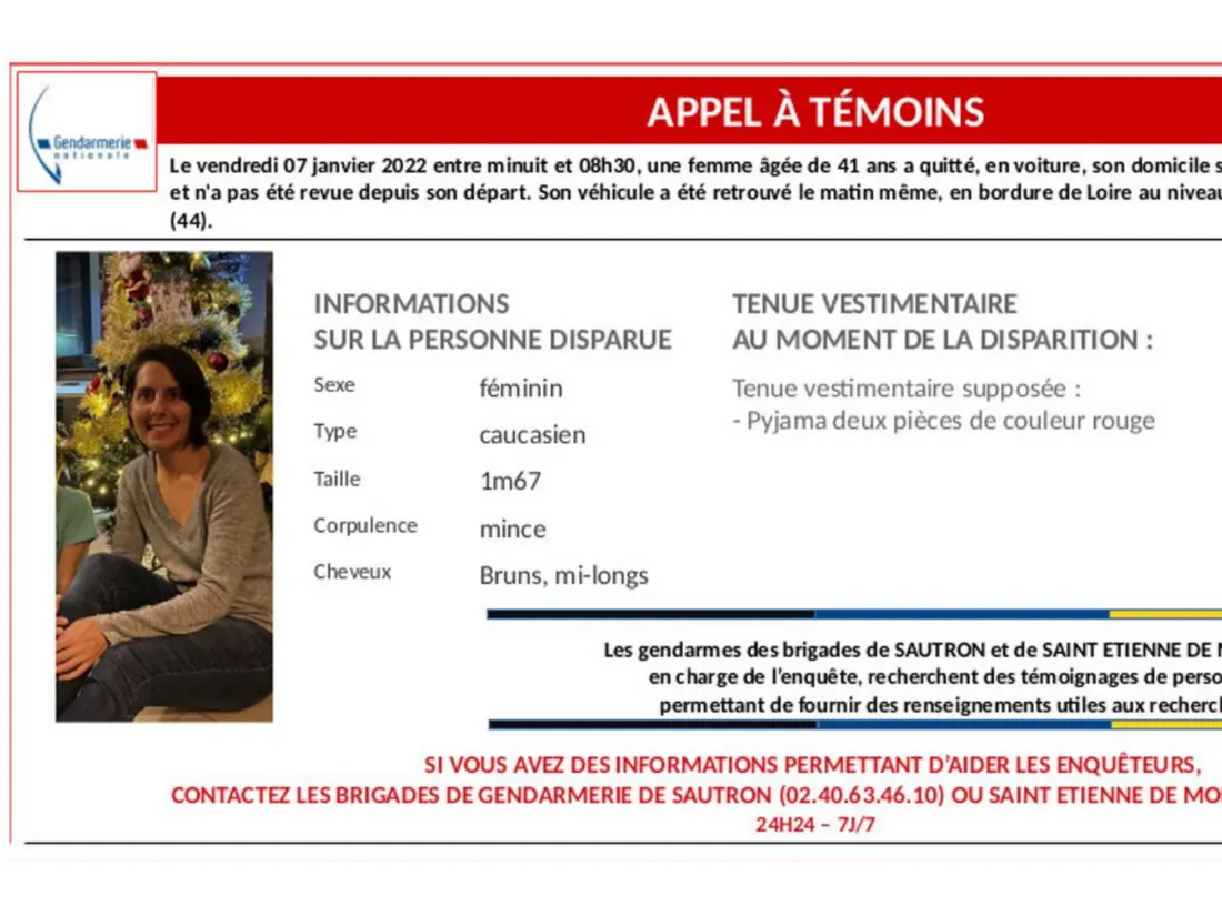 Les gendarmes de Loire-Atlantique diffusent un appel à témoins après une disparition inquiétante