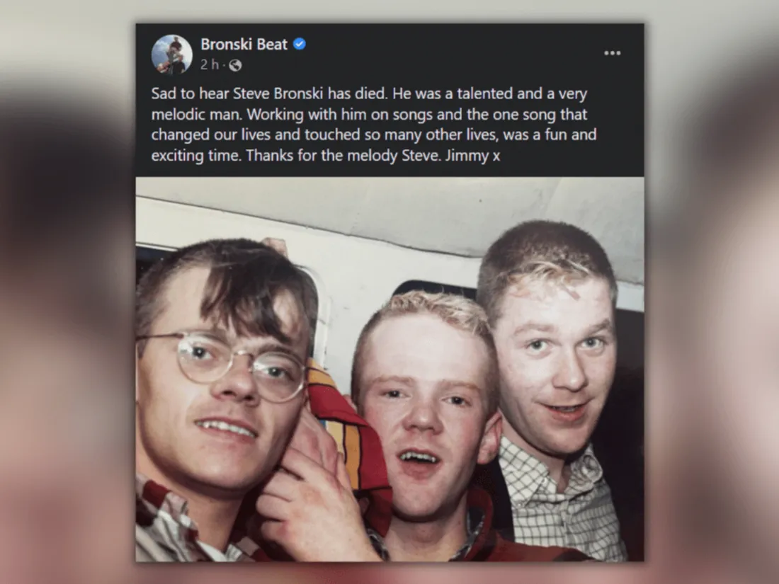 Mort Steve Bronski, cofondateur du groupe phare des années 80 Bronski Beat 