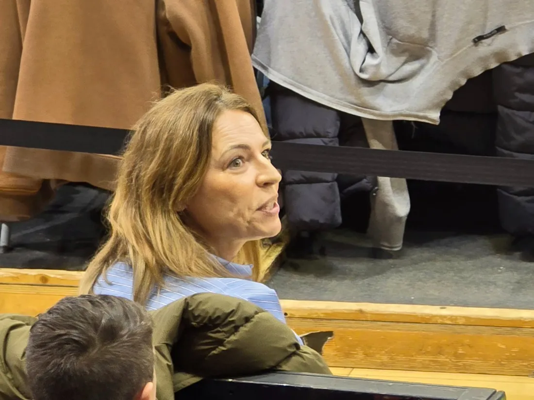 Céline Forte lors d'un match au Palais des Sports de Beaublanc