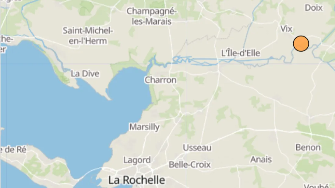 L'épicentre est situé dans le sud-Vendée