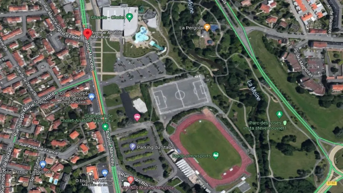 L'accident a eu lieu près du Parc de Moine et du Stade Omnisport