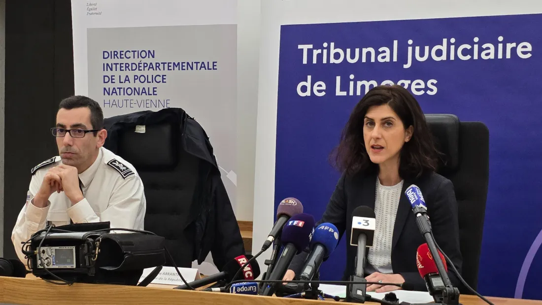 Conférence de presse de la procureure de Limoges Emilie Abrantes