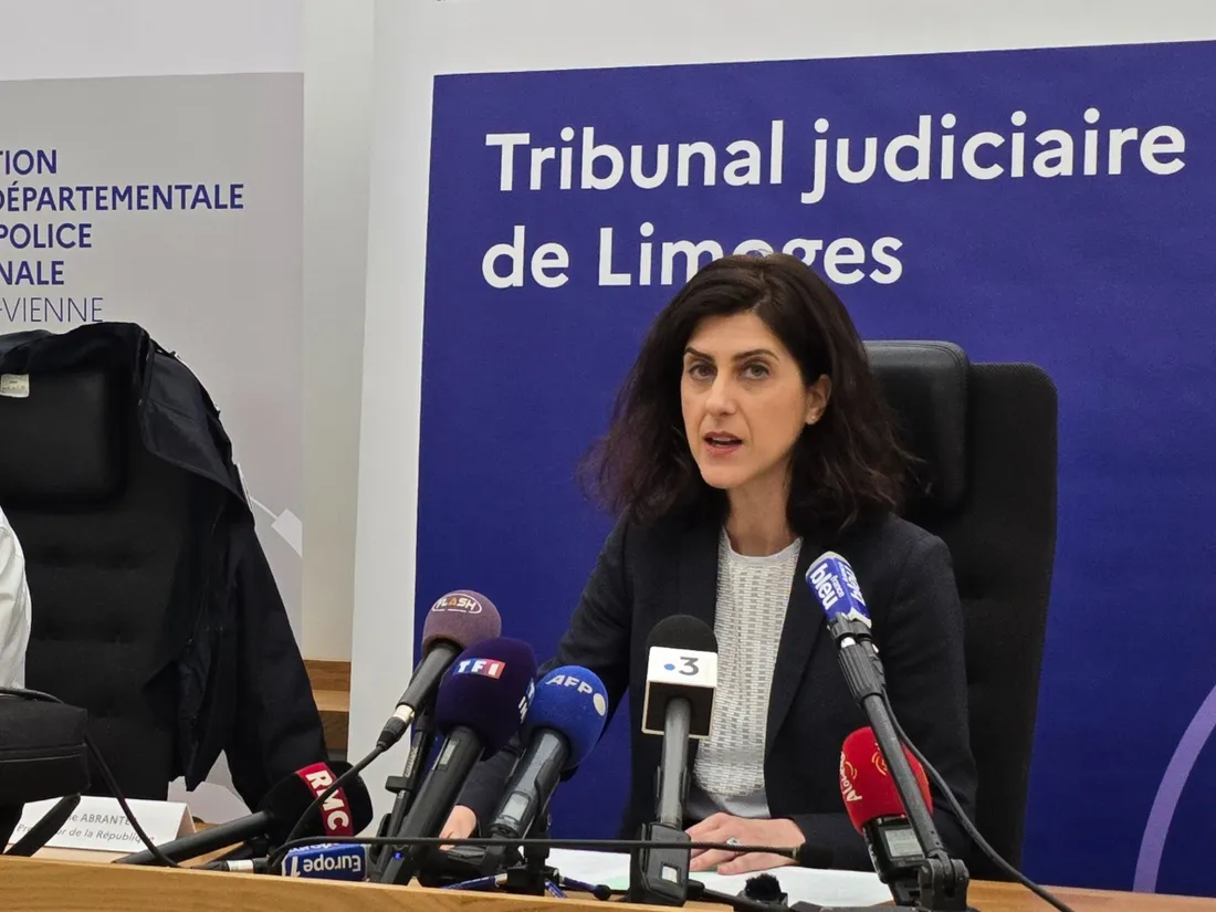 Conférence de presse de la procureure de Limoges Emilie Abrantes