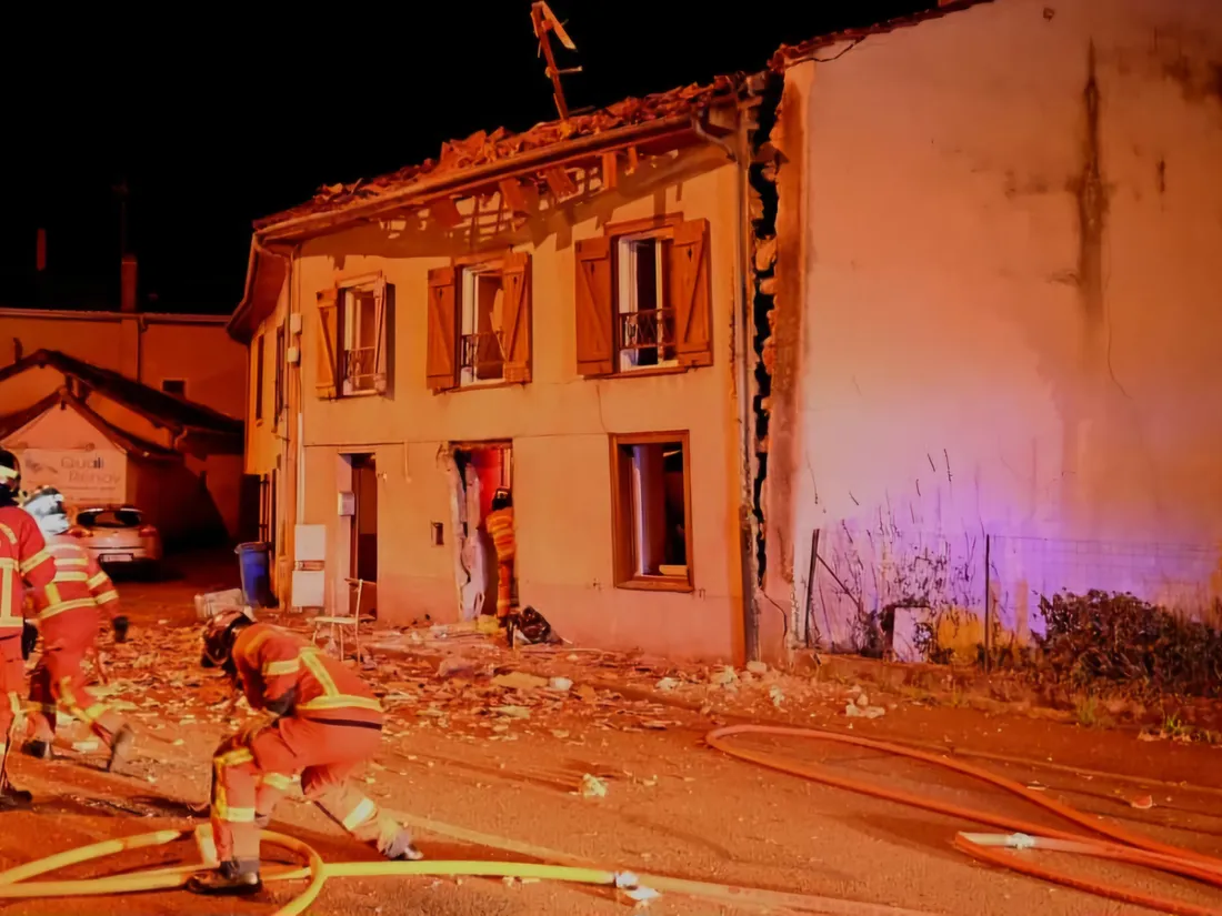Maison détruite par une explosion rue de Toulouse à Limoges