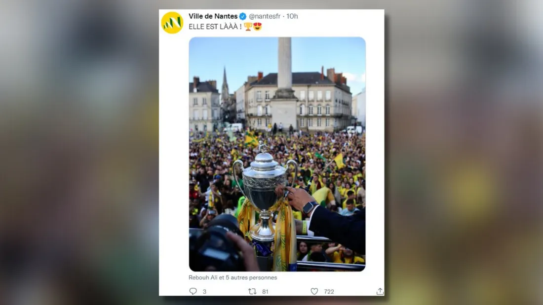 La coupe de France a été présentée aux supporters nantais ce dimanche après-midi