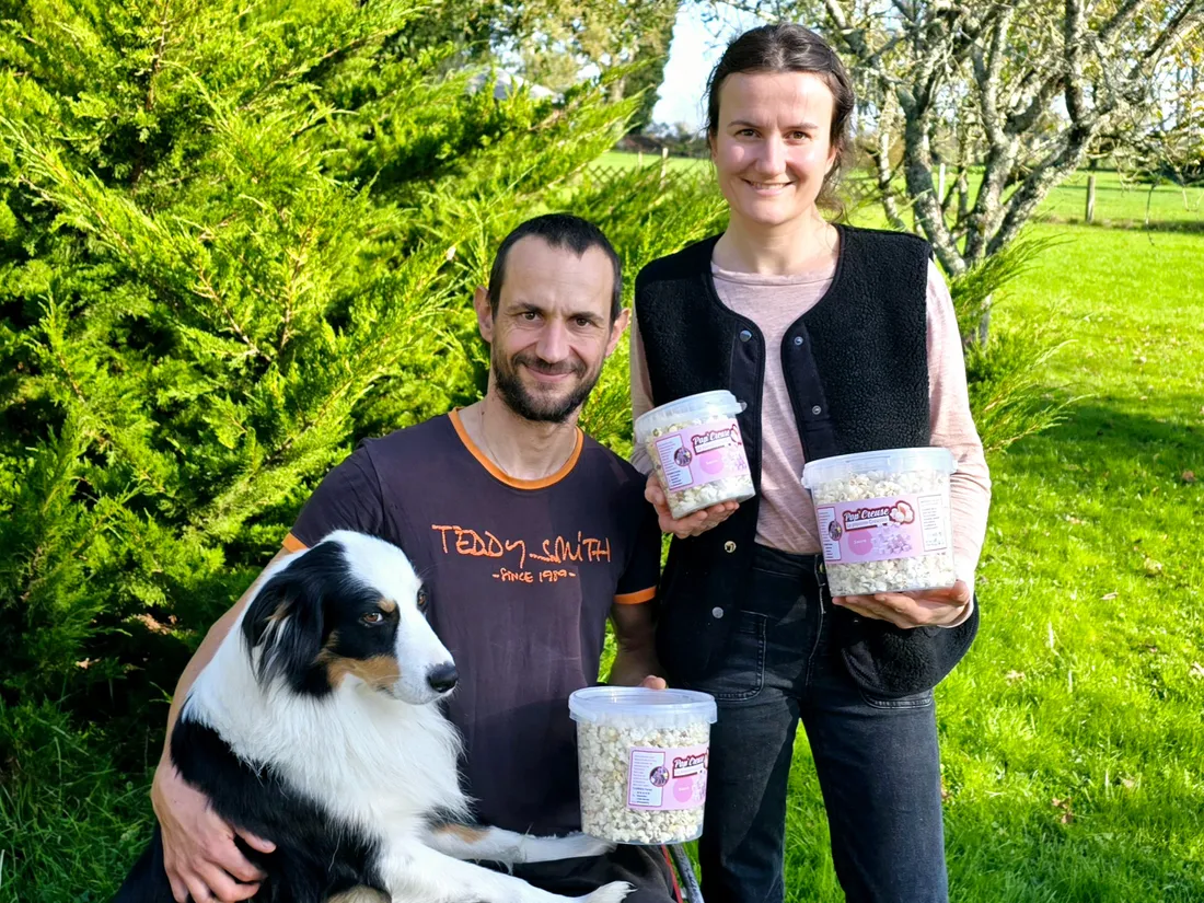 Florian et Lola avec leur pop-corn