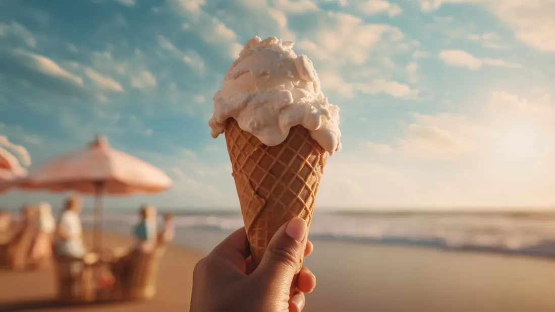 Glace sur la plage 