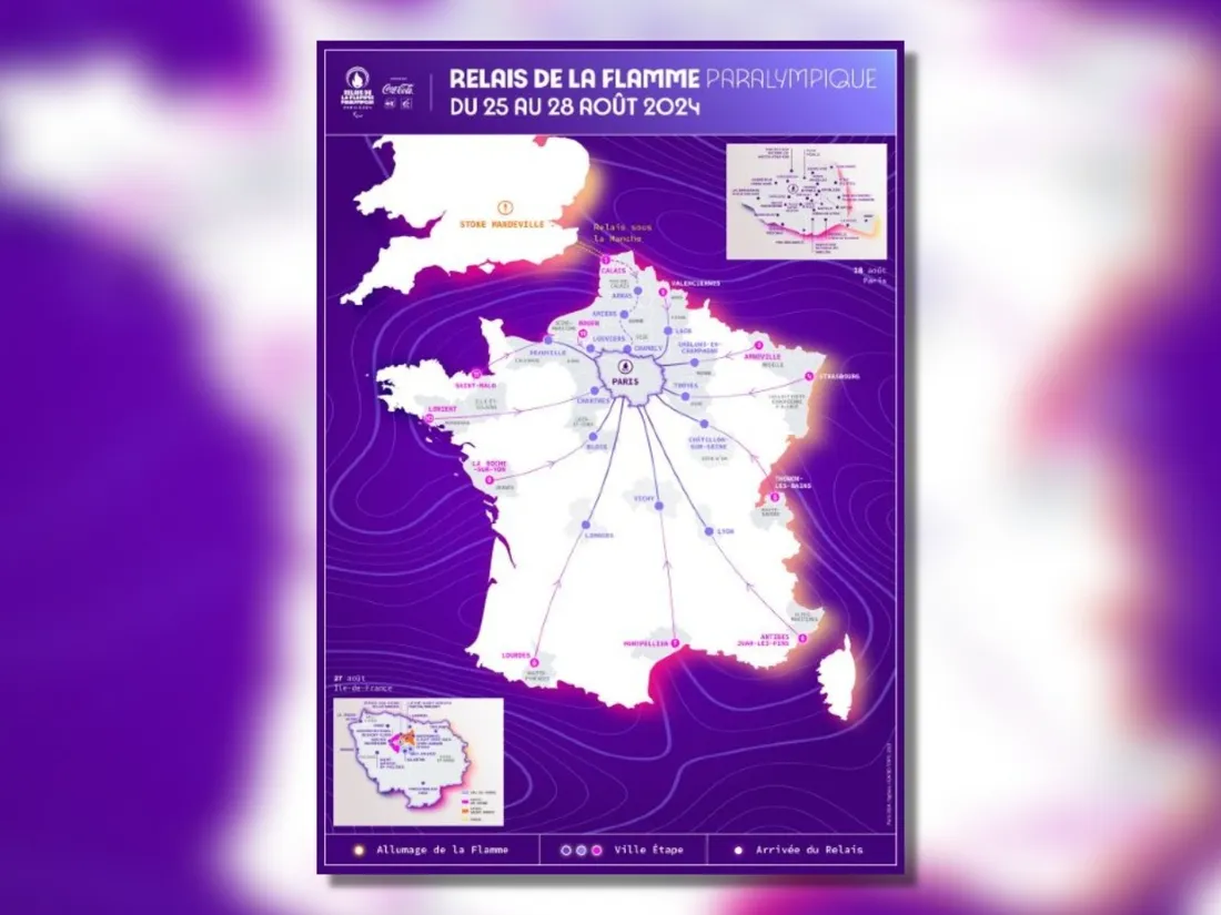 Parcours de la Flamme Paralympique de Paris 2024