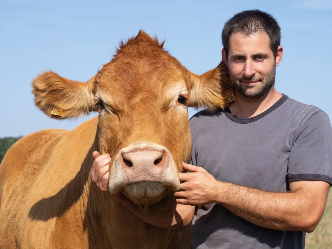 Oupette et son éleveur Alexandre Humeau