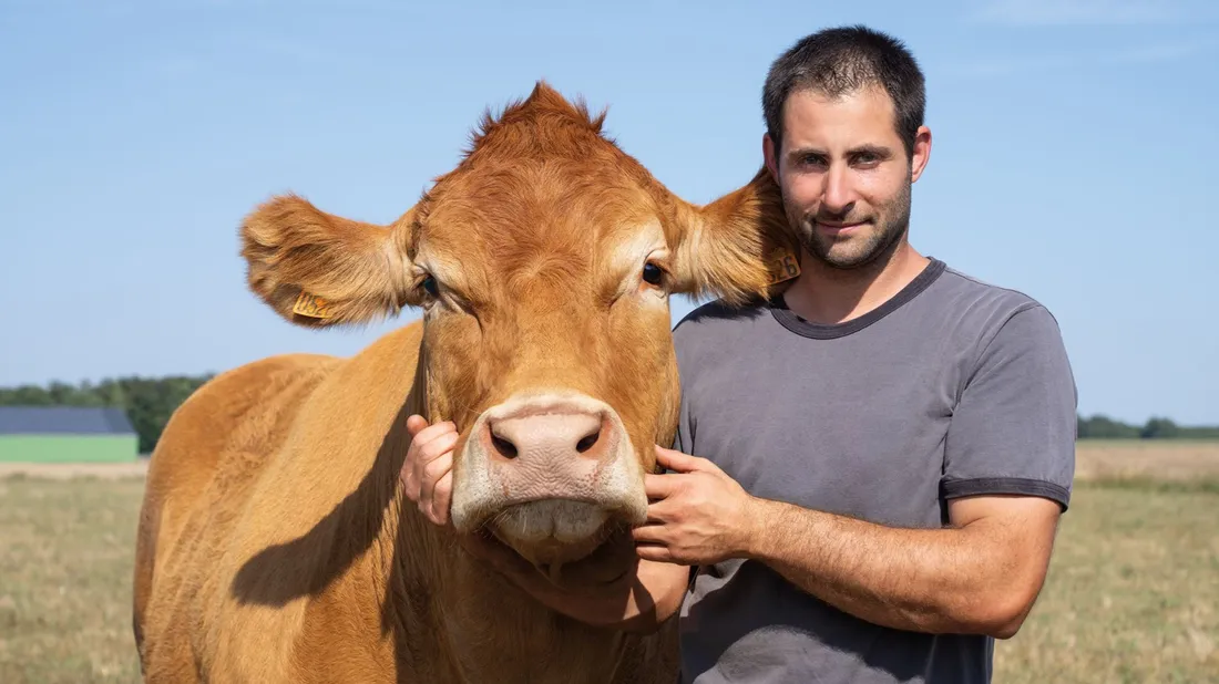 Oupette et son éleveur Alexandre Humeau