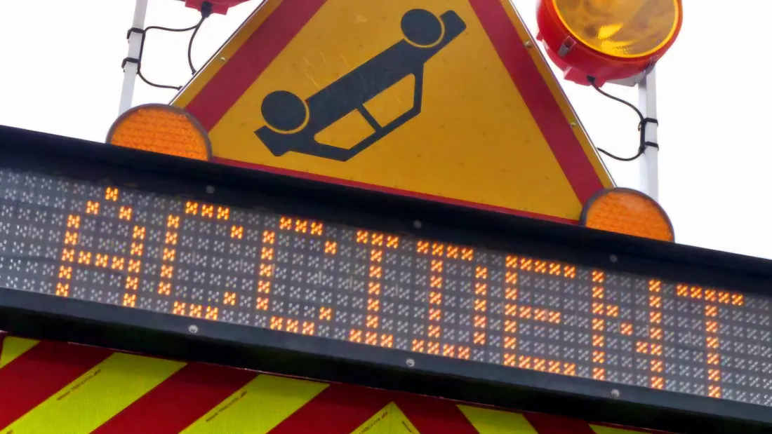 Panneau accident de la DIR Centre-Ouest