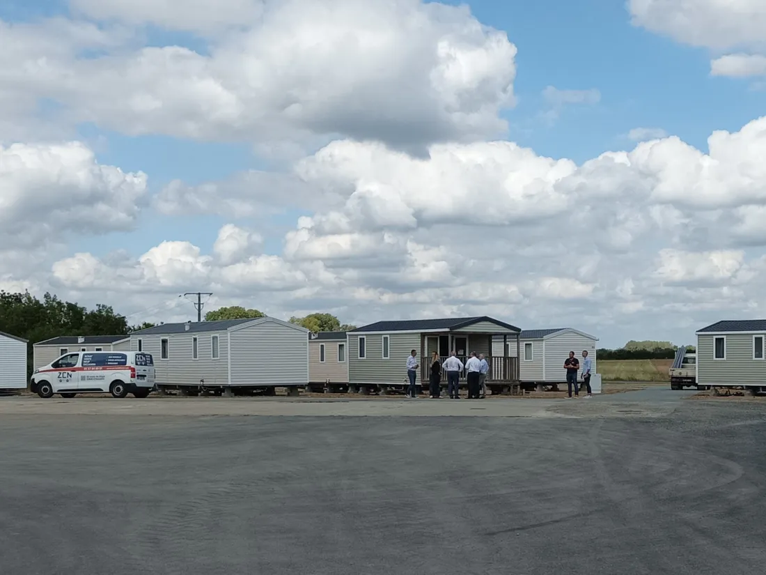 L'ancienne station-service de La Laigne accueille onze mobil homes