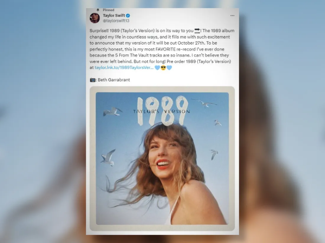 Taylor Swift annonce la réédition de son album "1989" !