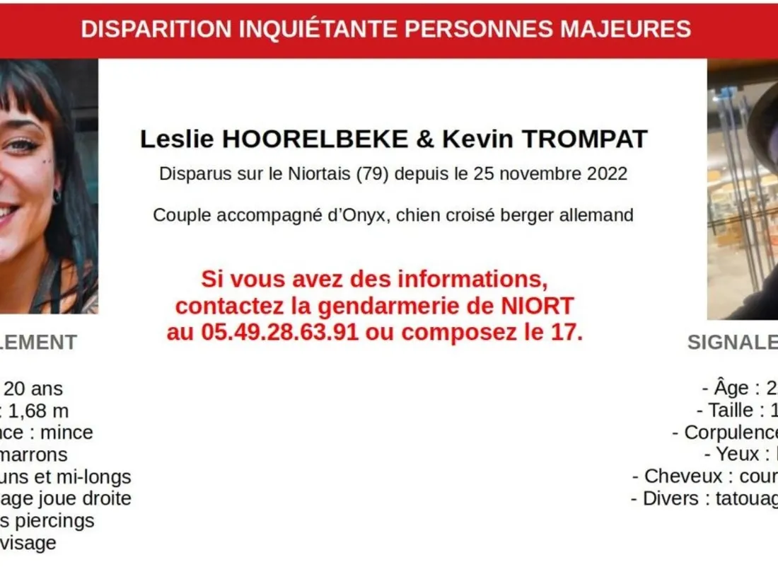 Les deux jeunes gens n'ont pas donné de nouvelles d'eux depuis le 25 novembre