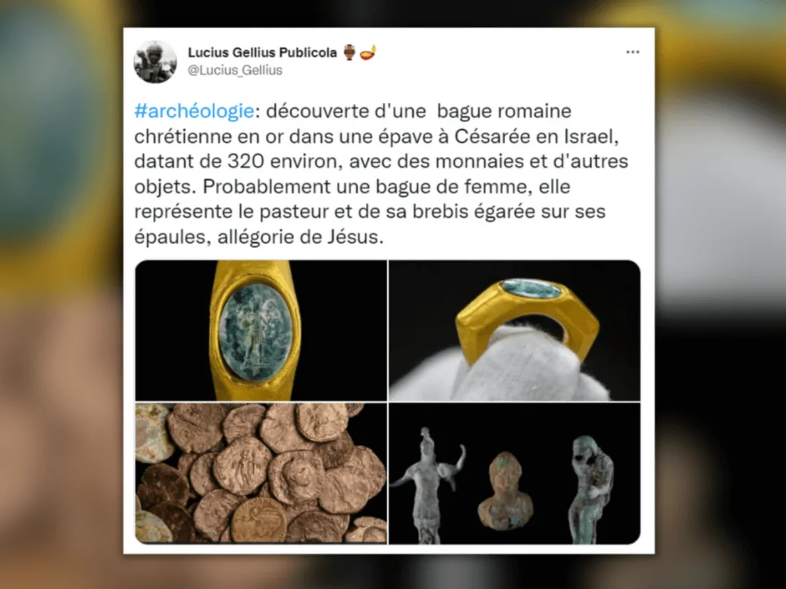 Une bague du IIIème siècle représentant Jésus découverte en Israël.