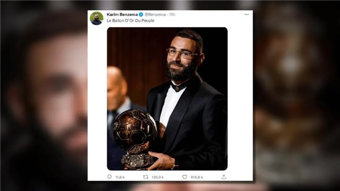 Football : Karim Benzema récompensé par le Ballon d'Or 2022