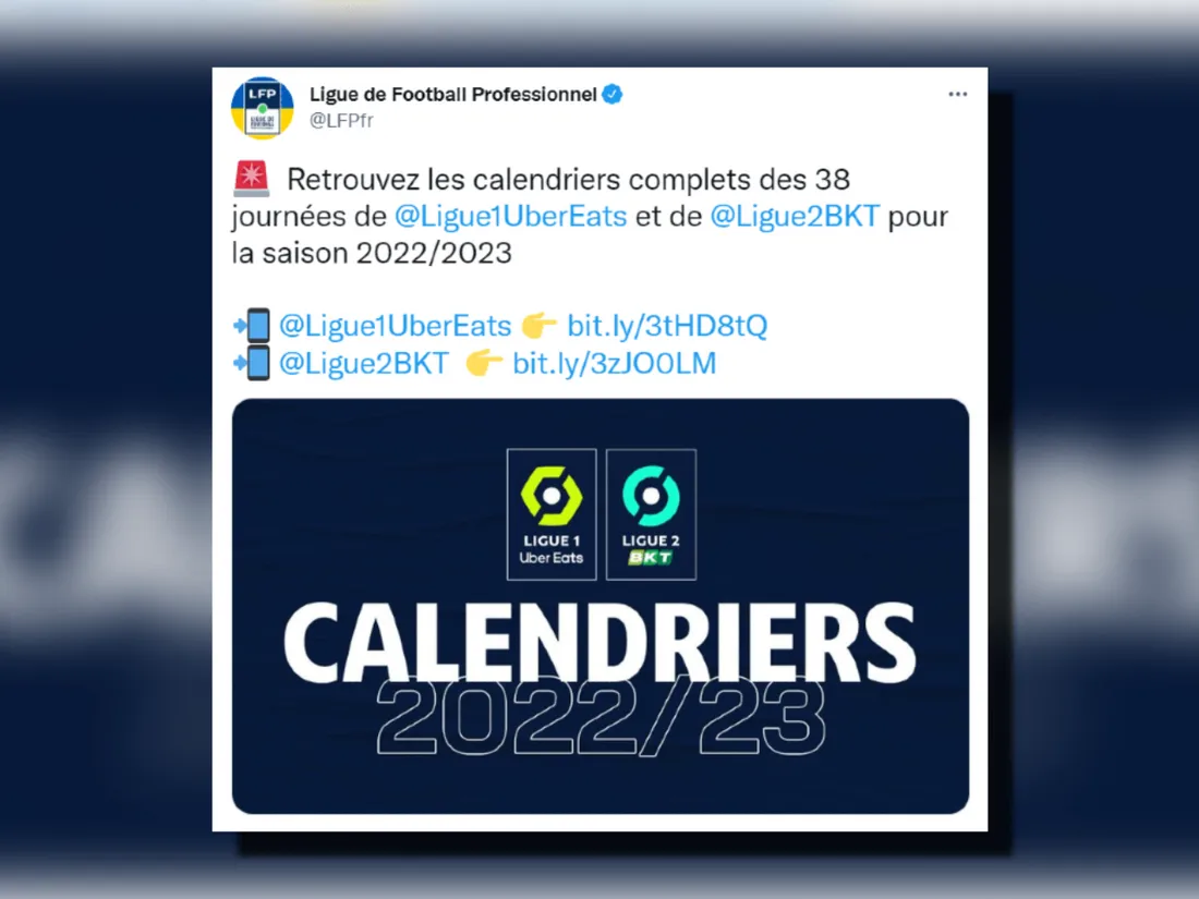 Ligue 1 : le calendrier de la saison prochaine révélé
