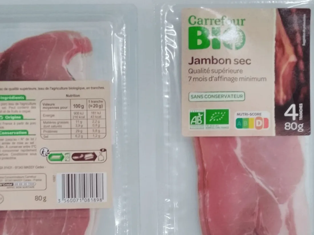 Carrefour rappelle du jambon en raison d'un risque de listériose
