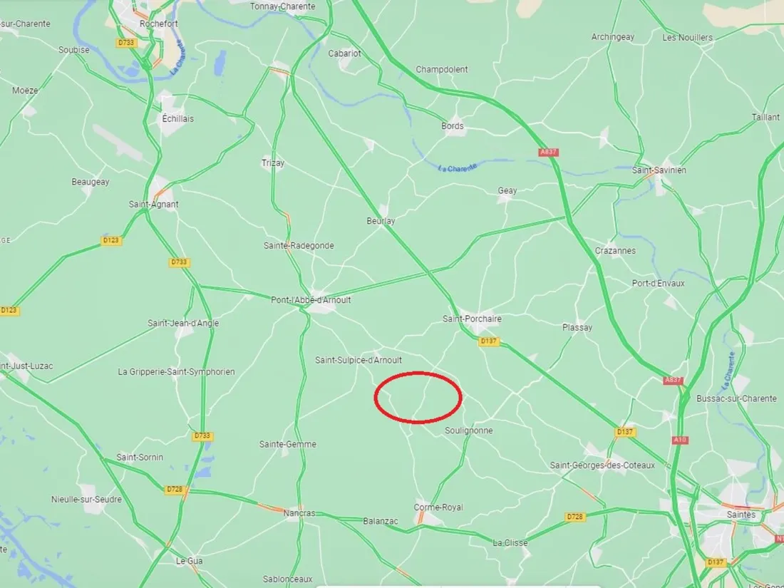 Séisme entre Saintes et Rochefort