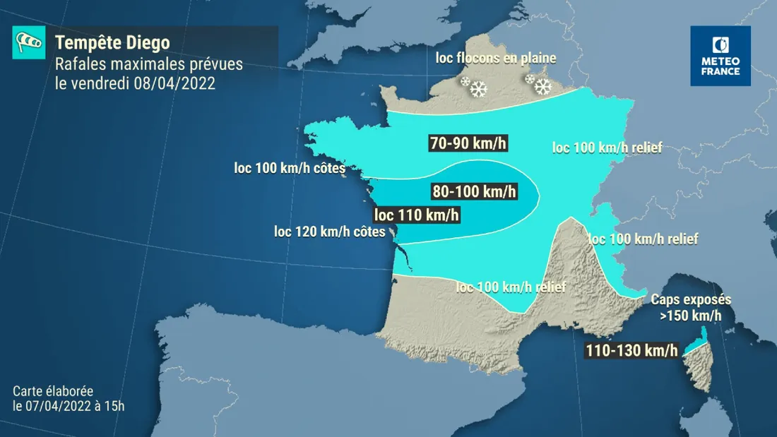 Tempête Diego : trois départements placés en vigilance orange "vent violent"