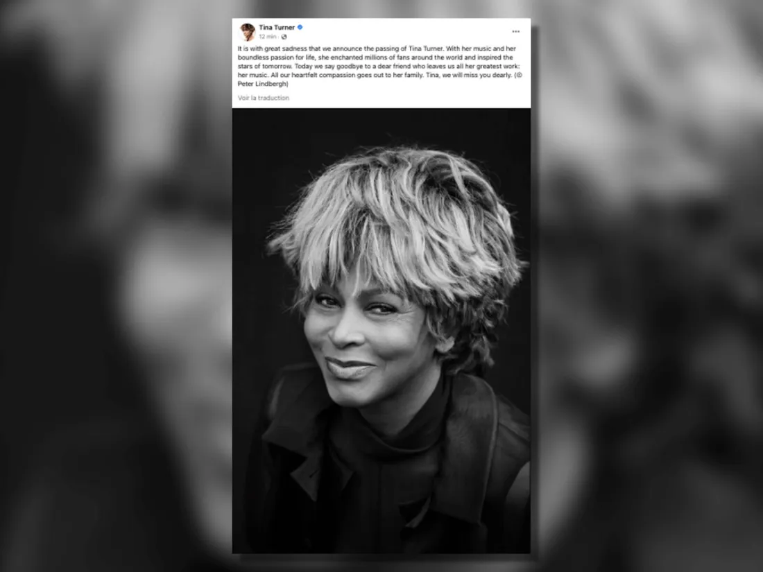 Décès de la chanteuse Tina Turner