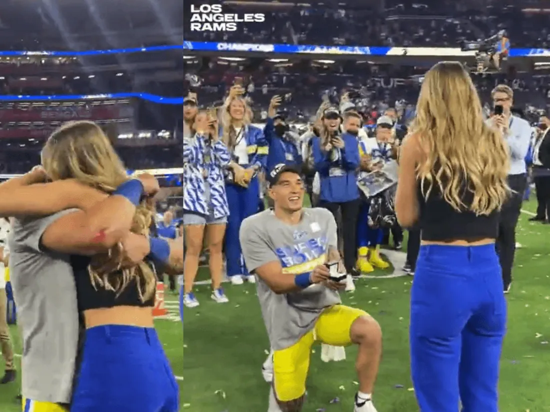 Super Bowl : un joueur des Rams fait sa demande en mariage après sa victoire