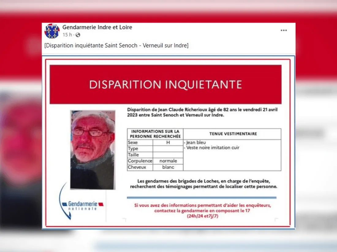 Un octogénaire recherché par la gendarmerie de Loches
