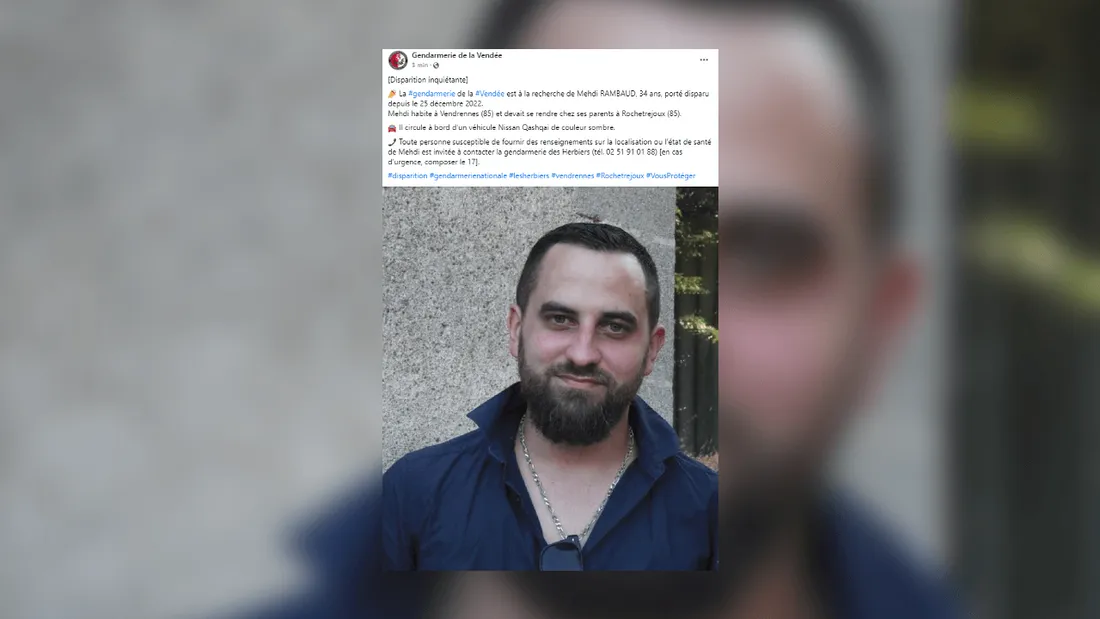Vendée : après l'appel à témoins, l'homme de 34 ans a été retrouvé