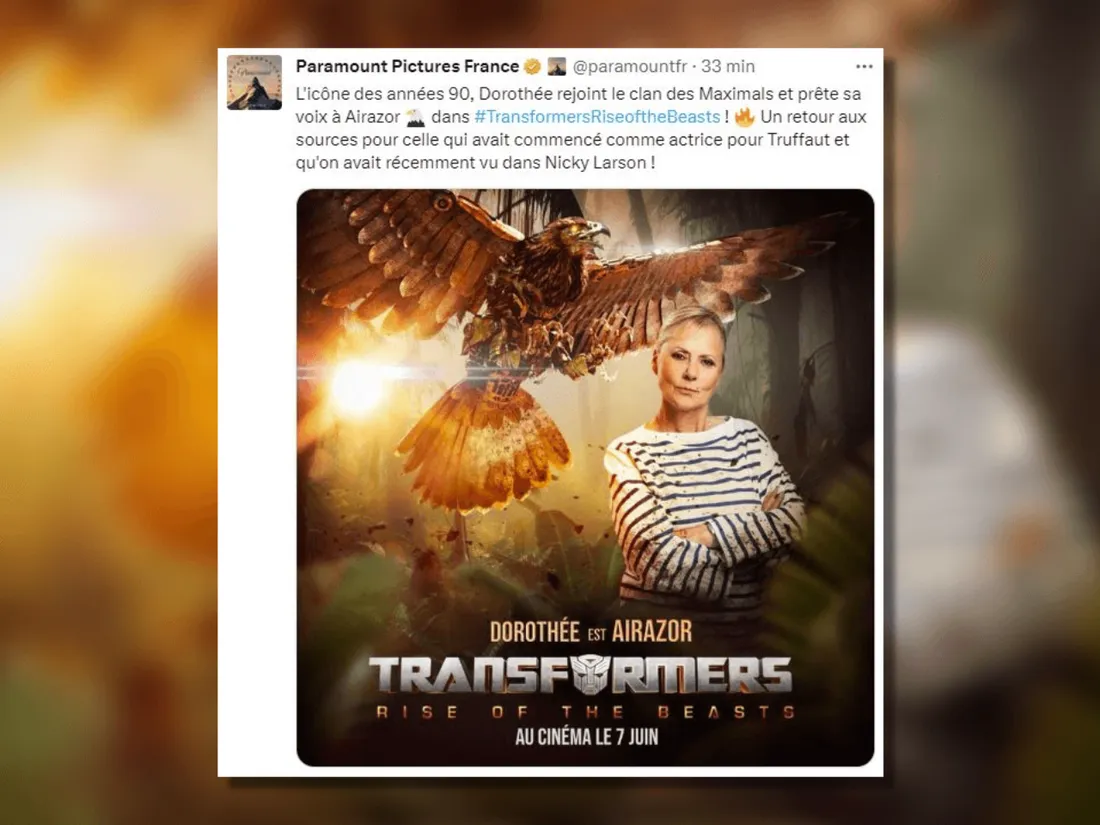 Dorothée sera l'une des voix françaises du prochain "Transformers"