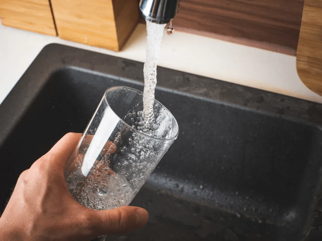 Verre d'eau du robinet