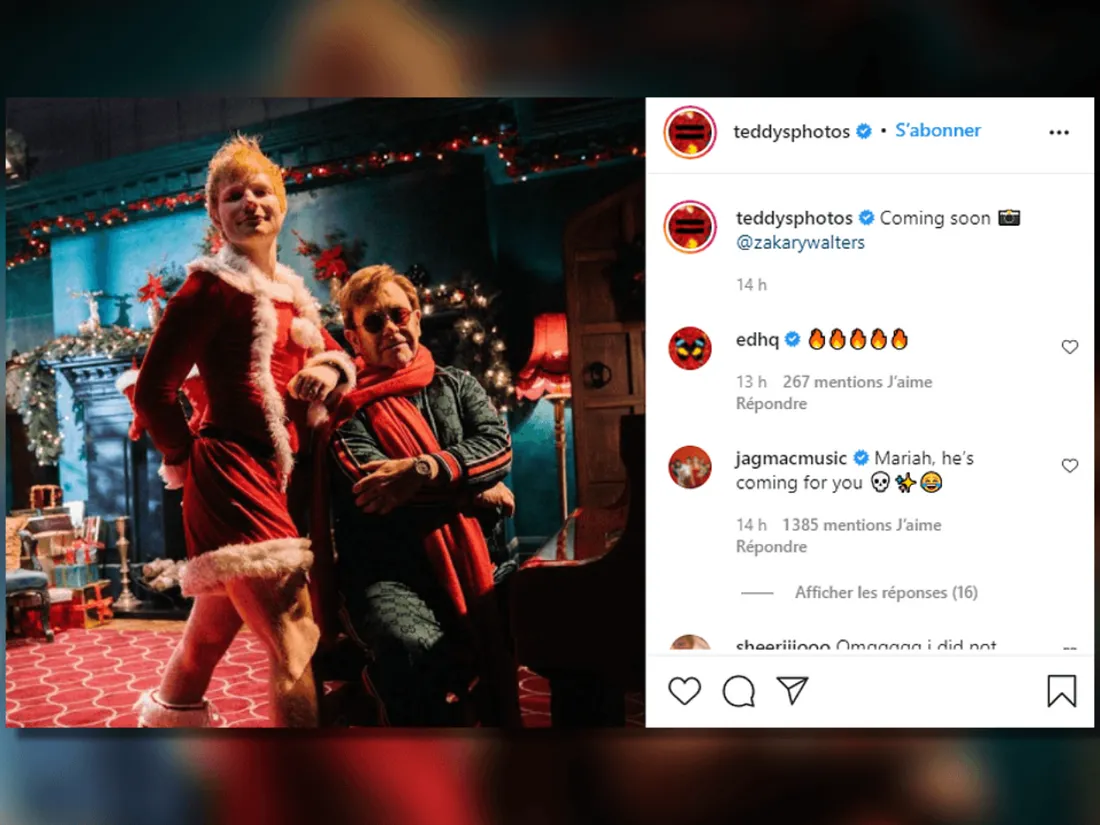 Ed Sheeran se dévoile en tenue de Noël